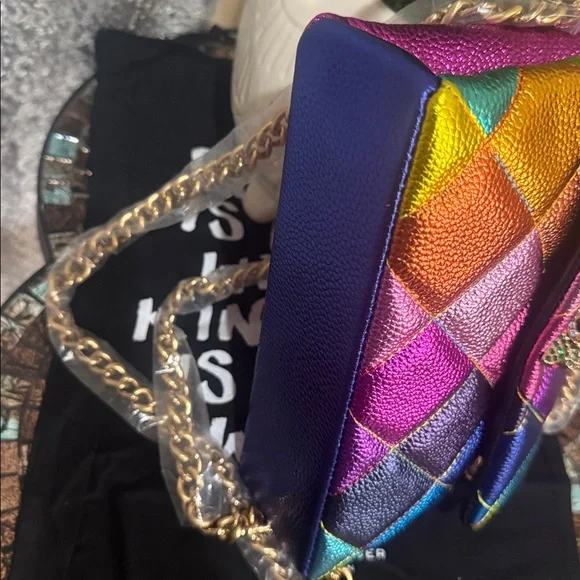 ❤️❤️❤️🍇Host Pick❤️❤️🩷🍇Kurt Geiger Rainbow Quilted Shoulder Bag - Picture 14 of 17